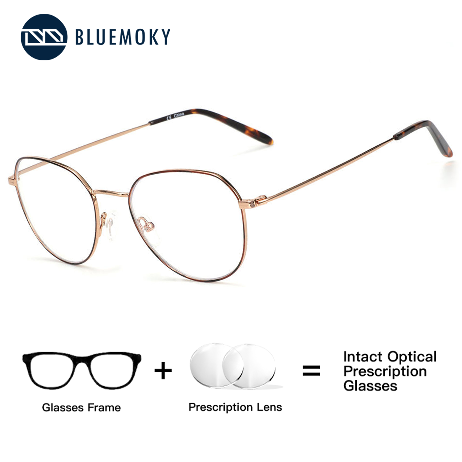 Anti Blue Light Film - BLUEMOKY Gafas graduadas circulares personalizadas de