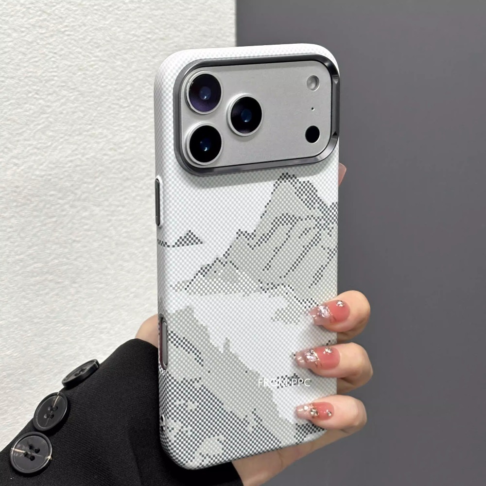 Camera Lens Protector - Funda magnética Snow Mountain para iPhone