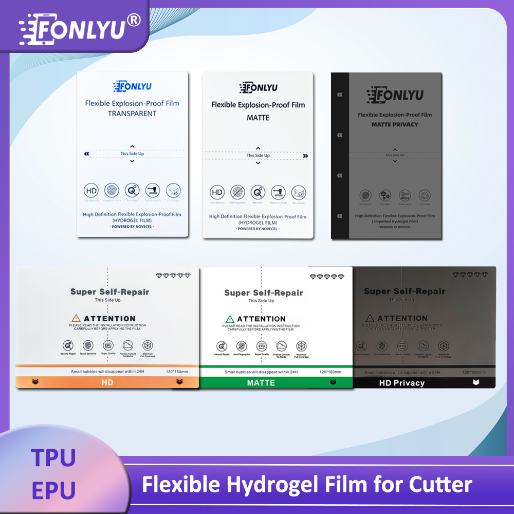 Screen Protector Cutter - FONLYU 50 piezas Universal HD mate