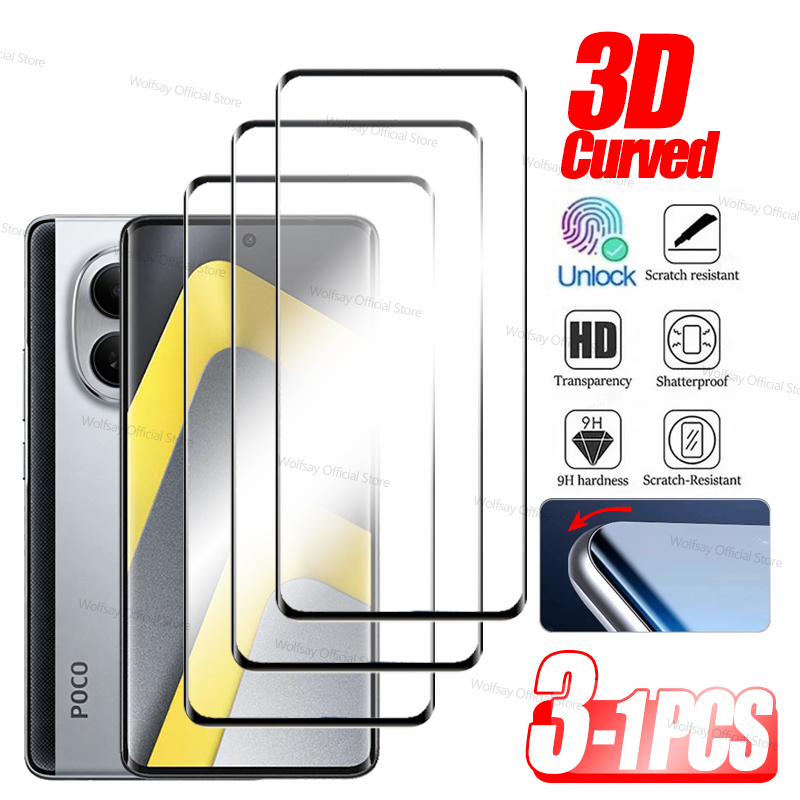 Curved Edge Screen - 3/2/1 Uds vidrio de borde curvo