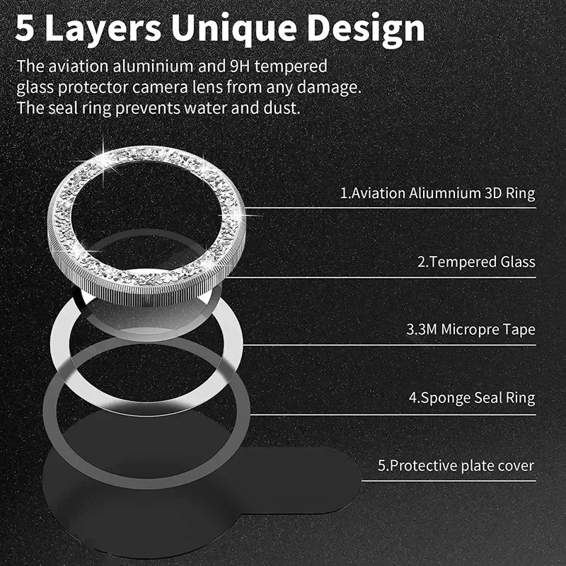 Protector de Lente de Cámara c - Tempered Glass Screen 9H reseña y precio