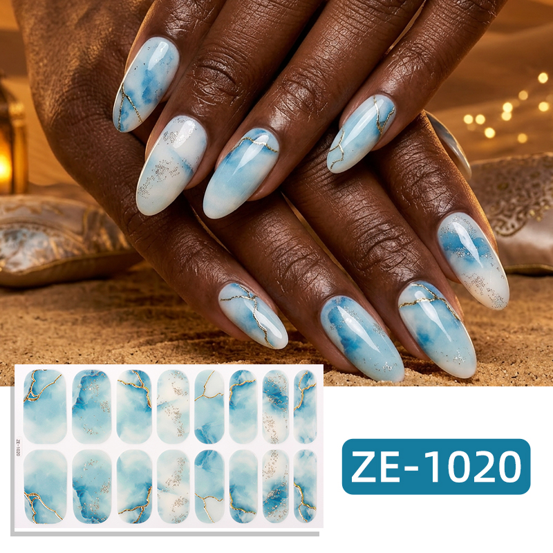 16 Tips de Uñas con Purpurina  - Full Cover Adhesive reseña y precio
