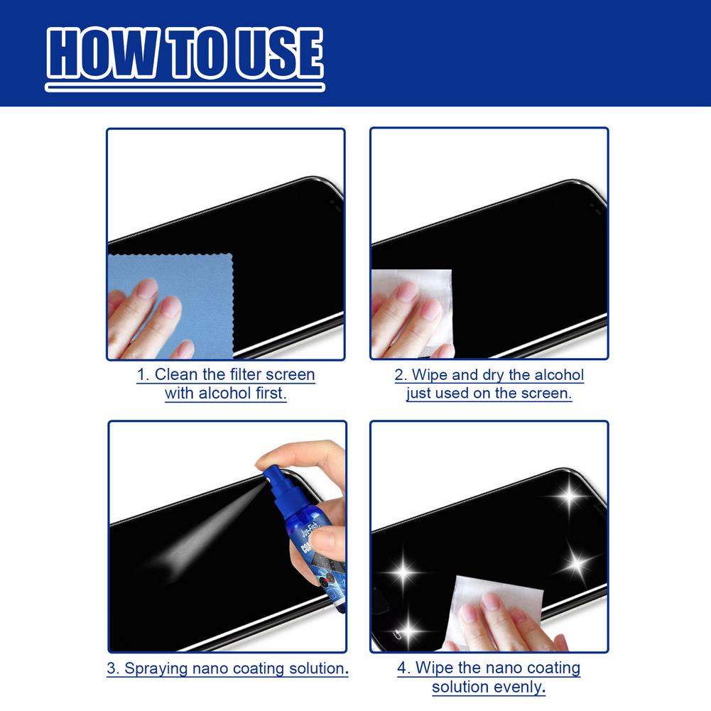 Protector de pantalla líquido, - Oleophobic Coating Spray reseña y precio